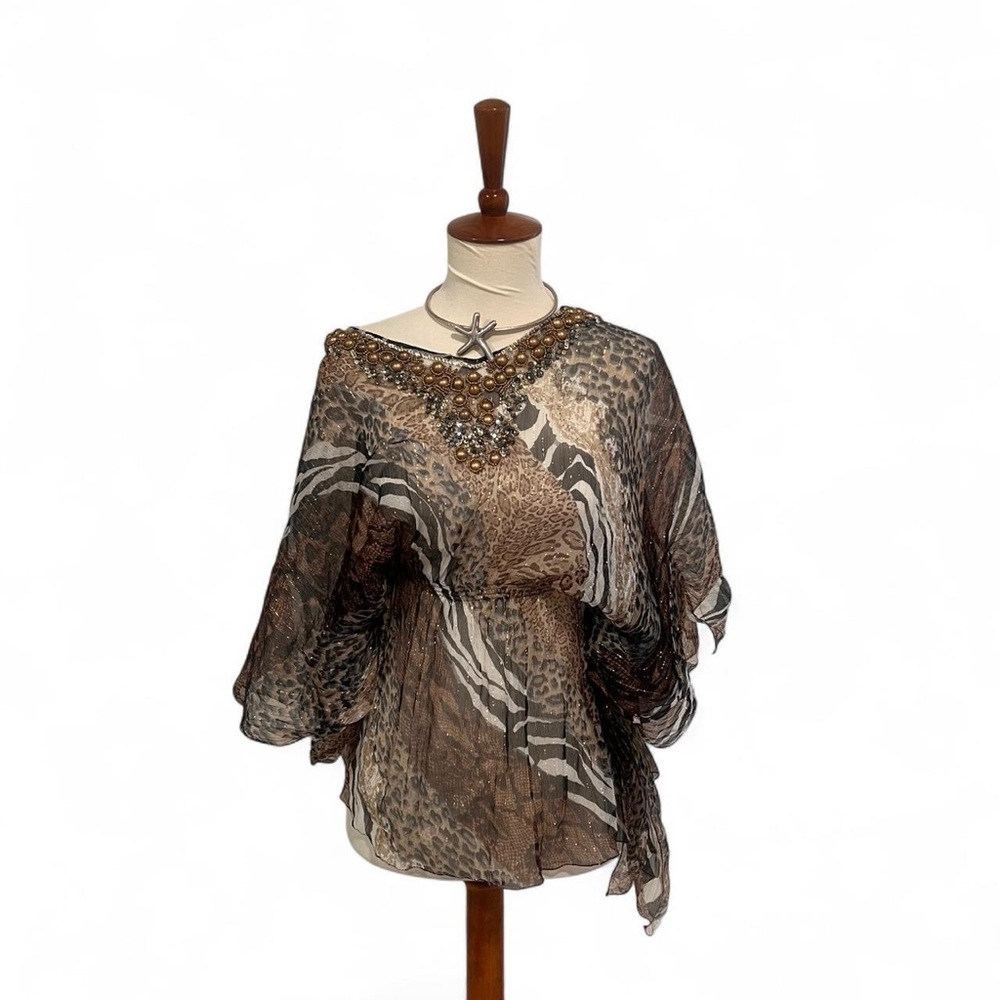 Silk beaded Spiegel blouse